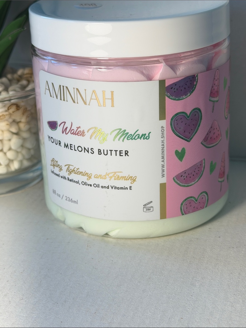 Aminnah Water My Melons
Your Melon’s Butter
8 oz